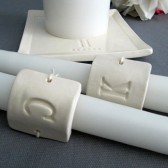 Square PERSONALIZED Unity Candle Ceremony Set 