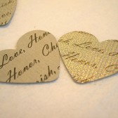 Personalized Confetti Custom Confetti Paper Hearts Silver Gray