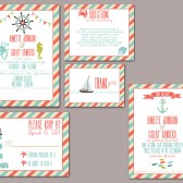 Nautical Wedding Invitation Set
