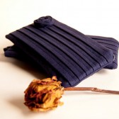 Bridal Wedding Pleated Clutch Purse Navy Blue Rose Bridesmaid Gift Idea Clutch, Pouch, Purse by Lolos