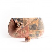Wedding Bridal Clutch Foldover envelope clutch purse bag beige orange blue brocade Jacquard Bridesmaid Gift Idea Clutch by Lolos