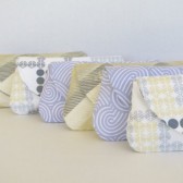 bridesmaids purse set of 6 in gray and yellow 