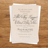 Kraft Paper Wedding Invitation