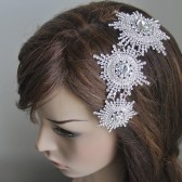 Agnes - Wedding accessories Bridal Fascinator, Bridal Head Piece, Crystal Hair Piece , Wedding