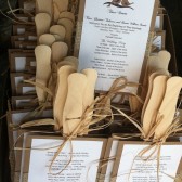 Rustic Love Birds Burlap Fan Wedding Program