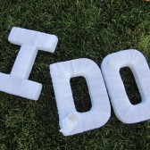 Tulle I Do letters