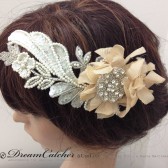 Della crystal head piece, wedding hair accessories, wedding, bridal accessories,bridal hair piece,head fascinator,hair comb