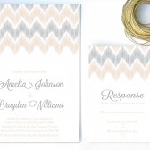 ikat wedding invitation