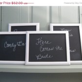 White Chalkboard Wedding Sign