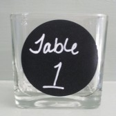 Chalkboard Table Numbers Set of Eight / Candle Holder Wedding Table Centerpiece / Reception Table number