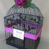 Black Birdcage Wedding Card Holder