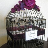 Romantic Birdcage Wedding Card Box Holder With Lace