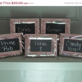 Mini Wedding Chalkboard Table Numbers 