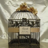 Vintage Inspired Birdcage With Champagne Accents