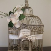 Champagne Birdcage With Orchids