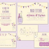 Wedding Invitation Set - Vintage, Rustic