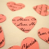 Custom Confetti Paper Hearts Pink