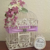Wedding Card Box / Bird Cage Wedding Card Holder With Bling / Framed Sign