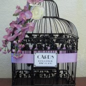 Birdcage Wedding Card Holder / Wisteria / Black / Spring Inspired / Wedding Card Box