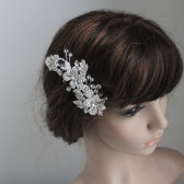 Irene crystal and silver flower hair comb, bridal fascinator,wedding fascinator