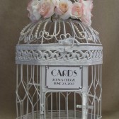 Art Deco Wedding Card Box / Pearls / Bird Cage Wedding Card Holder