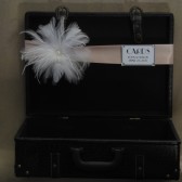 Wedding Card Box Suitcase / Vintage Style / Program Holder / Art Deco Wedding Suitcase