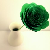 Paper Flowers // Custom Handmade Paper Roses Green