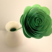 Custom Handmade Paper Roses Light Green