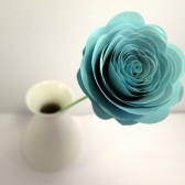 Custom Handmade Paper Roses Light Blue
