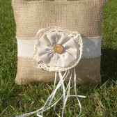 Burlap Ring Bearer Pillow