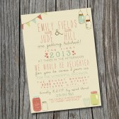 Wedding Invitation - Vintage, Rustic