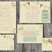 Wedding Invitation Suite - Rustic, Vintage