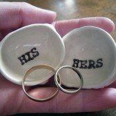 His/Hers Wedding Ring Pillows