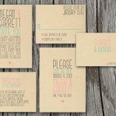 Rustic, Kraft Paper Wedding Invitation Set - Vintage