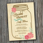Bridal Shower Invitation - Rustic, Vintage