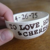 To love honor and cherish ring dish