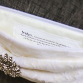 Bow Clutch with Personalized Message