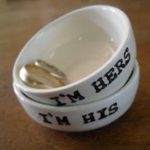 I'm hers and I'm his handmade wedding ring holders