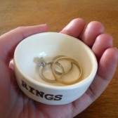 wedding ring ceremony dish