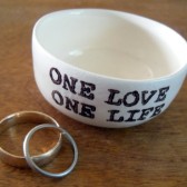 one love one life handmade ring holder