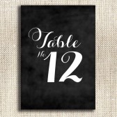 Chalkboard Table Numbers