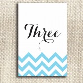 Modern Chevron / Script Table Numbers