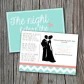 Rehearsal Dinner Invitation - Printable, Custom - DIY Wedding - CHEVRON, MODERN, Double Sided