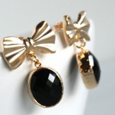Gold Bow Earrings
