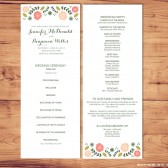 Printable Wedding Program 
