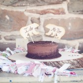 I do, me too bear cake topper