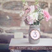 Painted sod slice table numbers