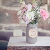 Engraved wood slice table numbers