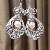 basket pearl earrings