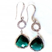 teal glass and sparkles
